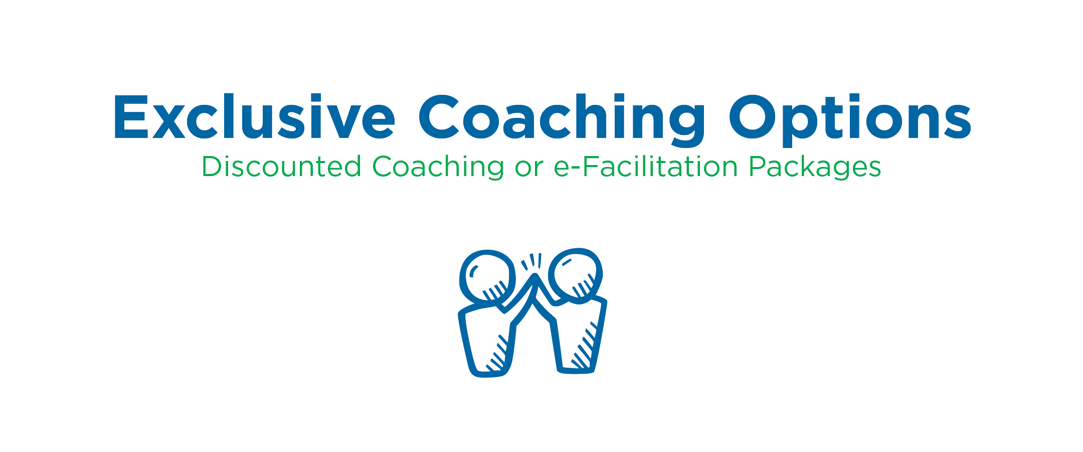 Exclusive Coaching Options: Discounted Coaching or e-Facilitation Packages