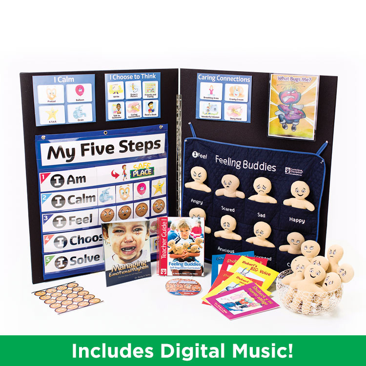 CLASSROOM EDITION: Feeling Buddies Self-Regulation Deluxe Toolkit, Bilingual (English/Spanish) (with digital music download)