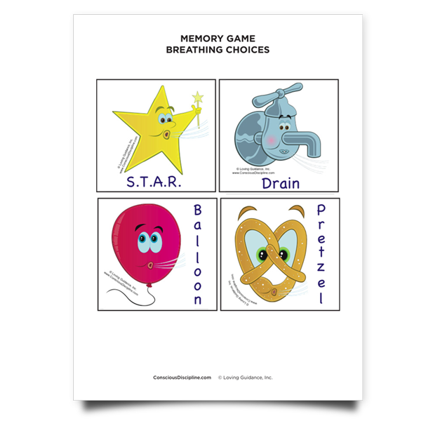 Resource Memory Game Breathing Choices Conscious Discipline