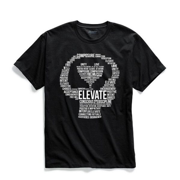 Elevate Black T-Shirt Front