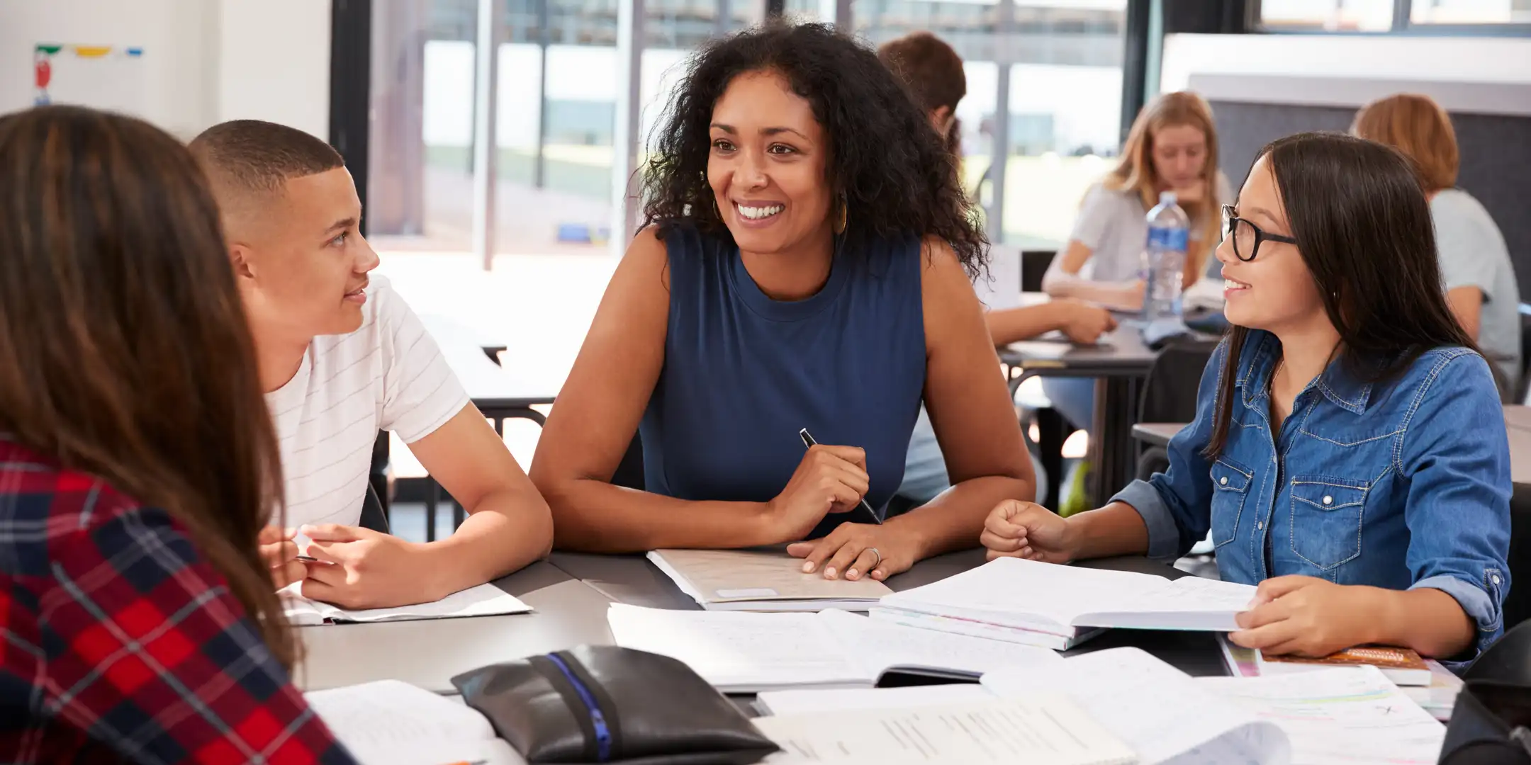 Teacher with Students